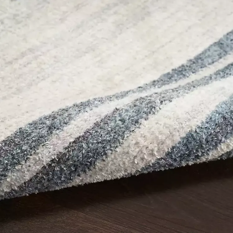 Area Rugs-Kirklands Home Blue Linear Sphere Washable Accent Rug, 2x4