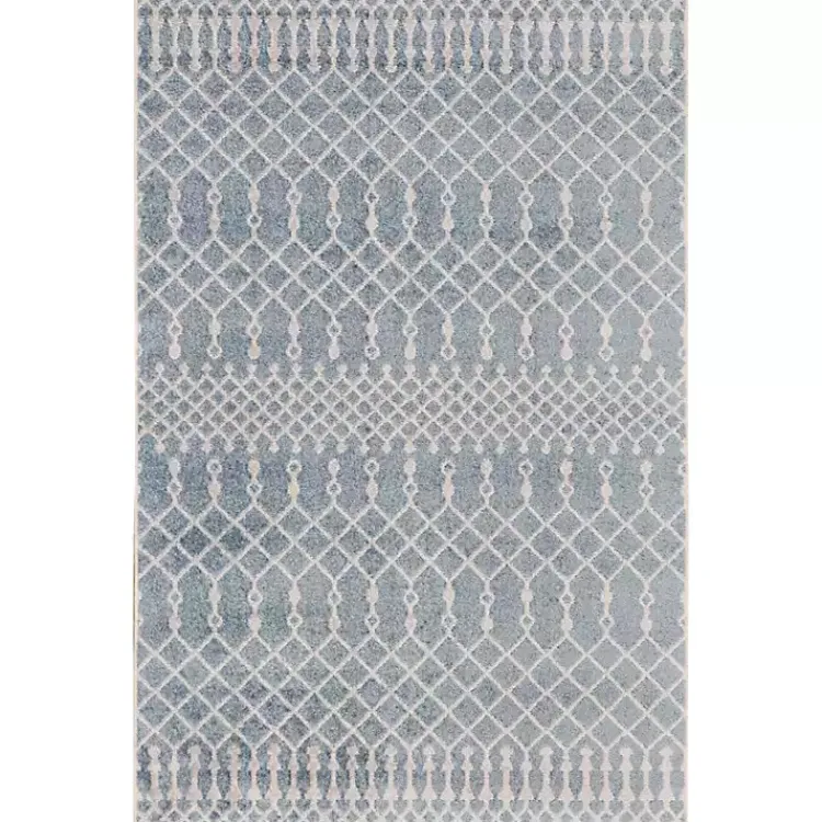 Area Rugs-Kirklands Home Light Moroccan Washable Area Rug, 4x6 Blue