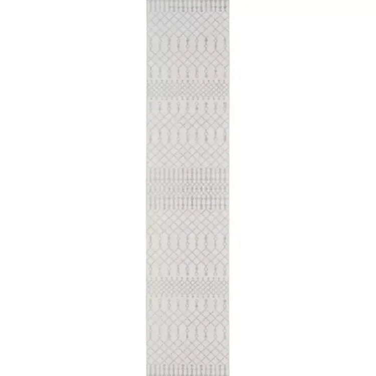 Area Rugs-Kirklands Home Moroccan Washable Runner, 2x8 Ivory