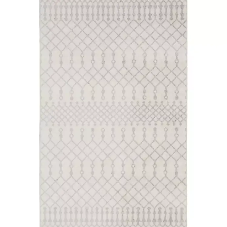 Area Rugs-Kirklands Home Moroccan Washable Area Rug, 3x5 Ivory