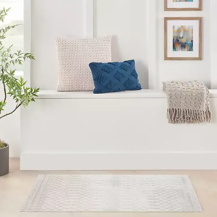 Area Rugs-Kirklands Home Moroccan Washable Area Rug, 3x5 Ivory