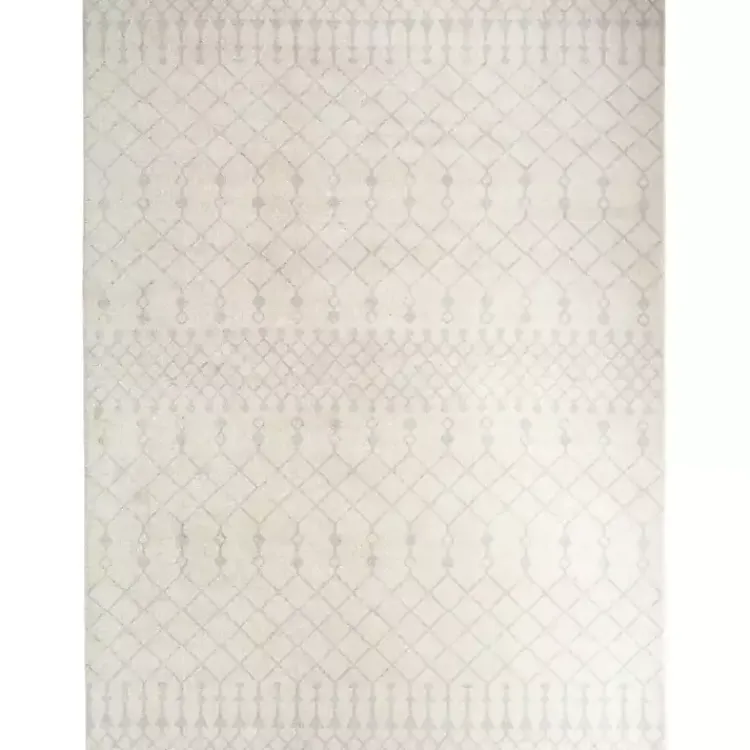 Area Rugs-Kirklands Home Moroccan Washable Area Rug, 6x9 Ivory