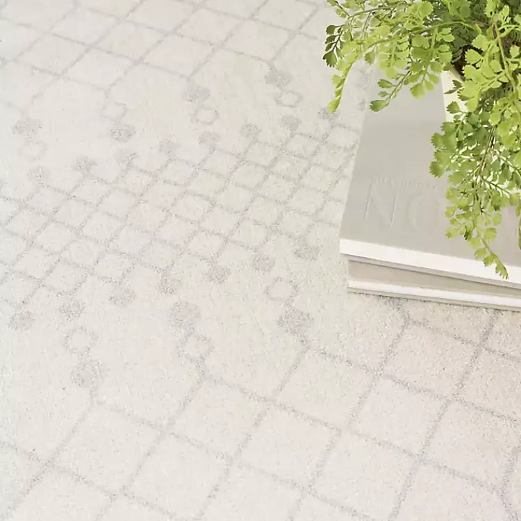 Area Rugs-Kirklands Home Moroccan Washable Area Rug, 6x9 Ivory