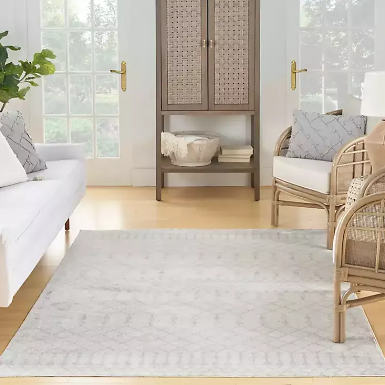 Area Rugs-Kirklands Home Moroccan Washable Area Rug, 6x9 Ivory