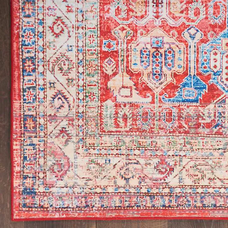 Area Rugs-Kirklands Home Fulton Traditional Runner, 2x7 Red