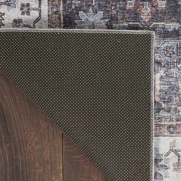 Area Rugs-Kirklands Home Fulton Charcoal Medallion Area Rug, 5x7 Gray