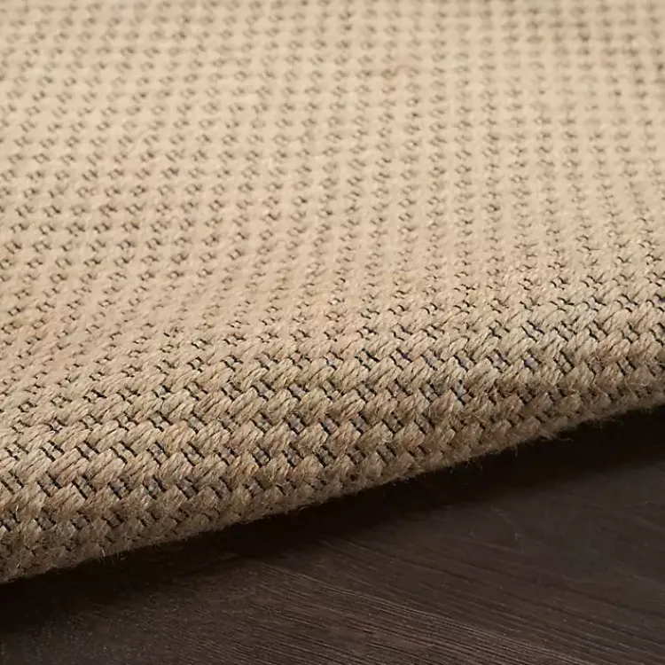 Area Rugs-Kirklands Home Natural Jute Solid Woven Area Rug, 3x5 Tan