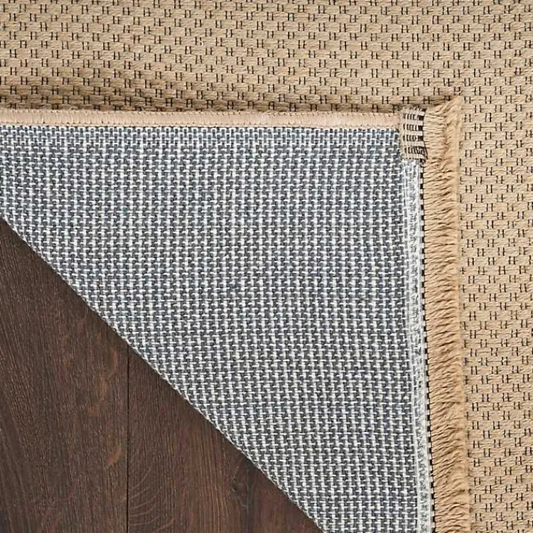 Area Rugs-Kirklands Home Natural Jute Solid Woven Area Rug, 7x9 Tan