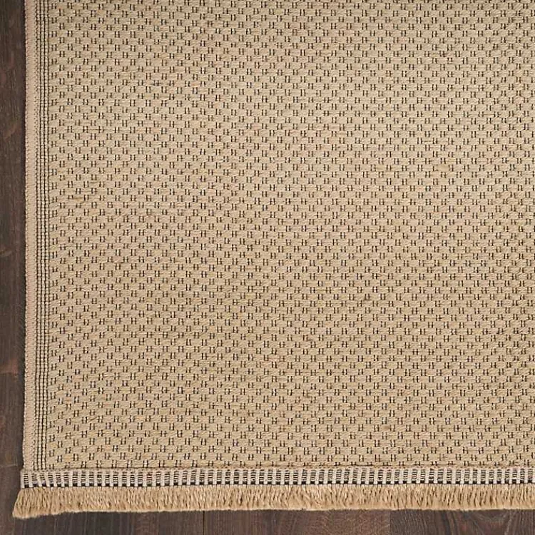 Area Rugs-Kirklands Home Natural Jute Solid Woven Area Rug, 7x9 Tan