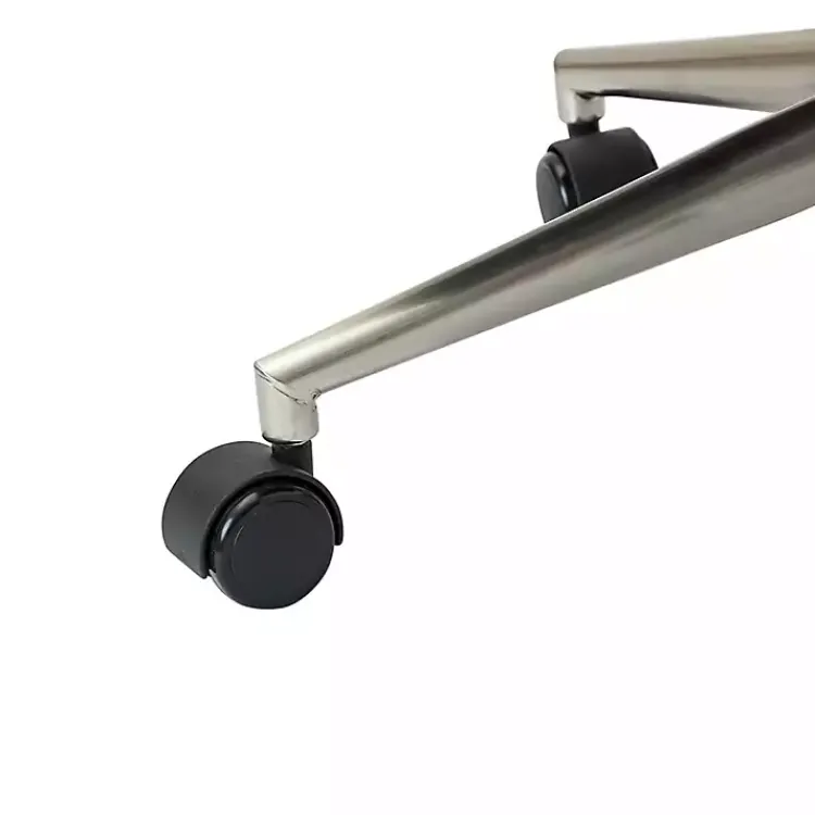 Office Furniture-Kirklands Home Espresso Tufted Faux Leather Swivel Office Chair Brown