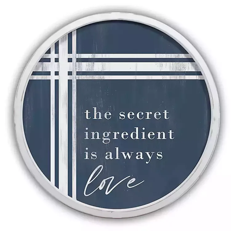 Wall Quotes & Signs-Kirklands Home Secret Ingredient Love Round Framed Plaque White