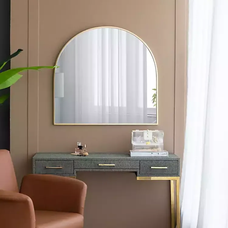 Decorative Mirrors-Kirklands Home en Wide Arched Wall Mirror Gold