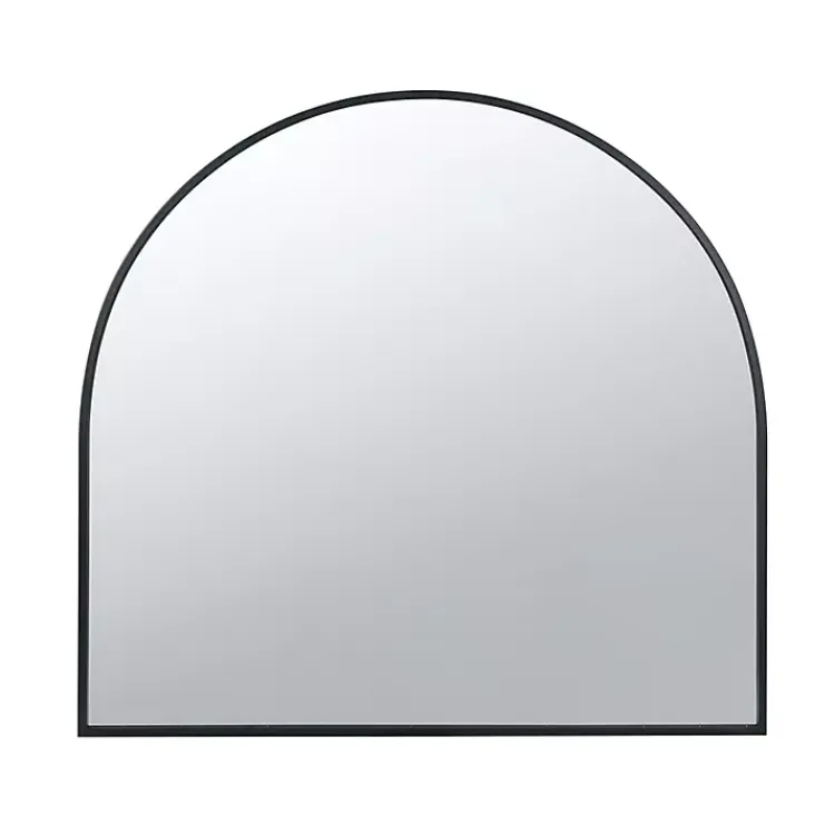 Decorative Mirrors-Kirklands Home Wide Arched Wall Mirror Black