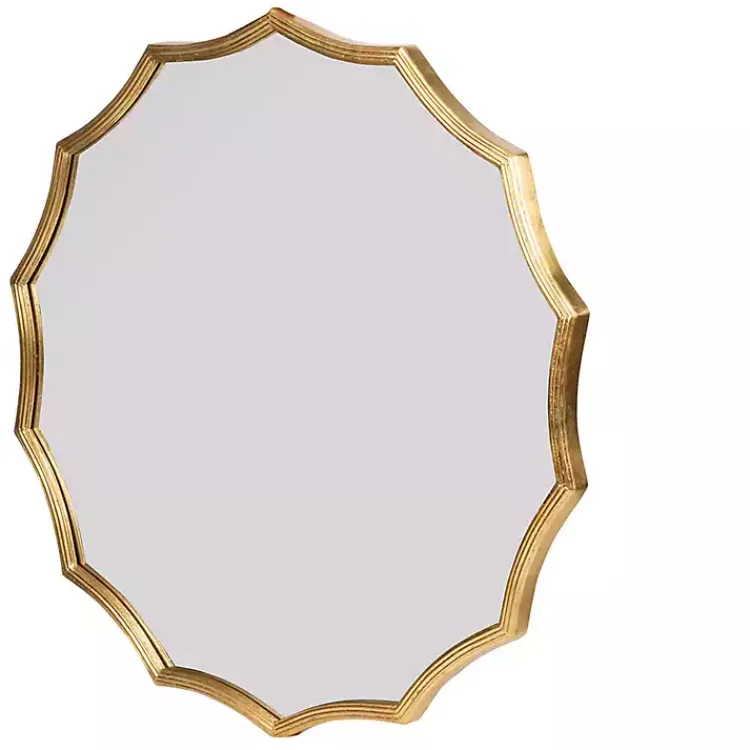 Decorative Mirrors-Kirklands Home Gold Curved Sunburst Wall Mirror