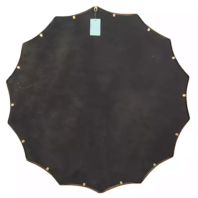 Decorative Mirrors-Kirklands Home Gold Curved Sunburst Wall Mirror