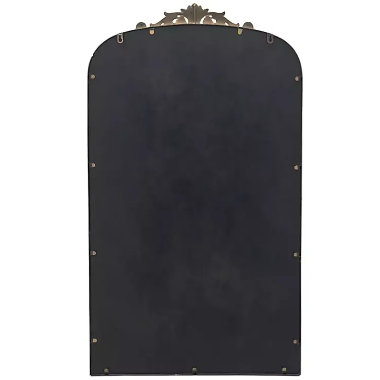 Decorative Mirrors-Kirklands Home Gold Studded Scroll Arched Mirror, 42 in.