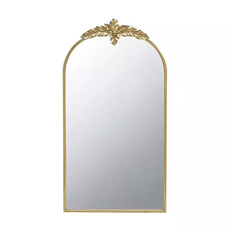 Decorative Mirrors-Kirklands Home Arch Gold Leaf Top Mirror