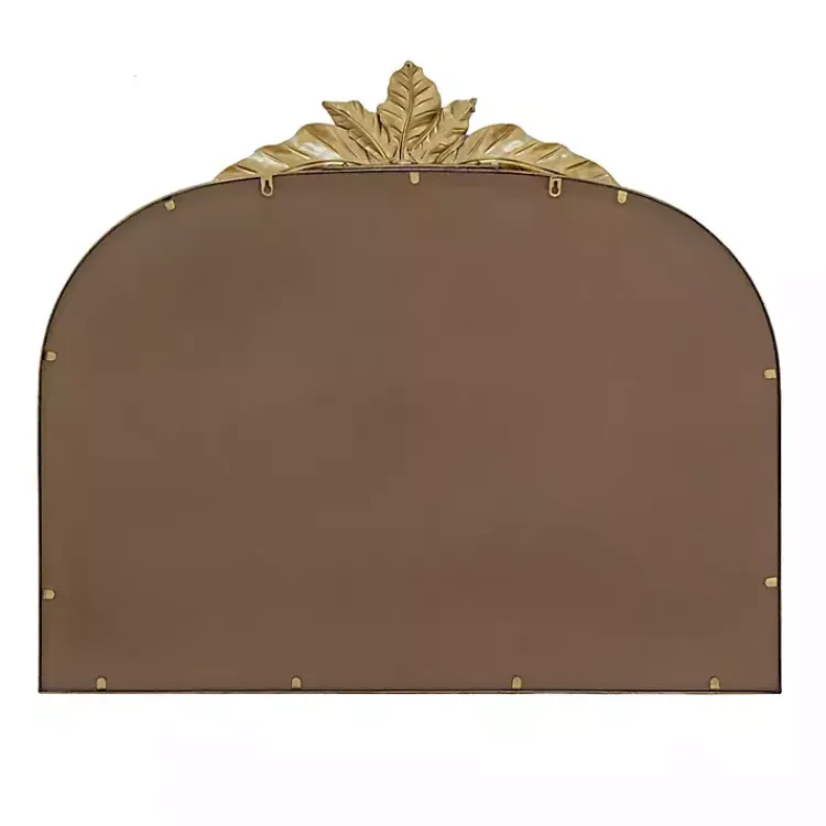 Decorative Mirrors-Kirklands Home Gold Leaves Arched Wall Mirror, 40x35 in.