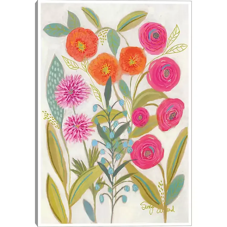 Framed Art-Kirklands Home Joyful Garden VII Framed Canvas Art Print Multi