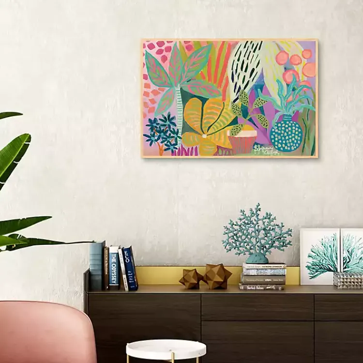 Framed Art-Kirklands Home Palm Heaven Framed Canvas Art Print Multi