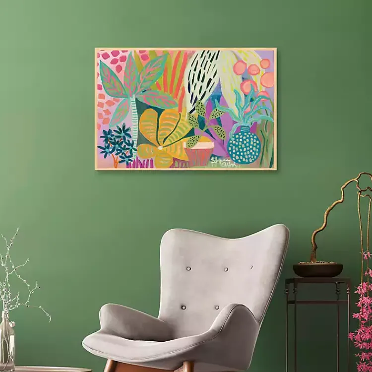 Framed Art-Kirklands Home Palm Heaven Framed Canvas Art Print Multi