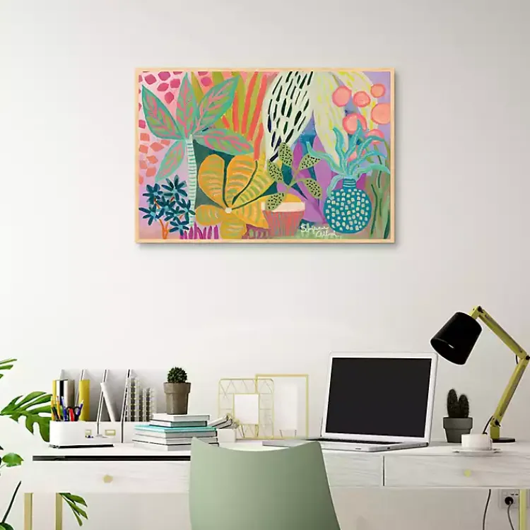 Framed Art-Kirklands Home Palm Heaven Framed Canvas Art Print Multi