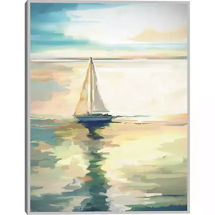 Framed Art-Kirklands Home Private Sail Framed Canvas Art Print