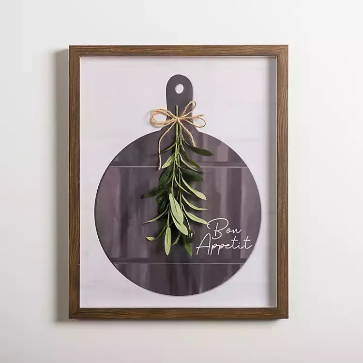 Wall Quotes & Signs-Kirklands Home Bon Appetit Cutting Board Shadowbox Wall Plaque