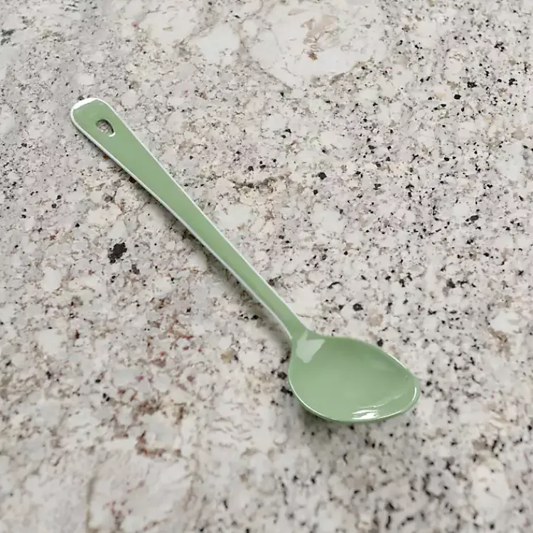 Kitchen Accessories-Kirklands Home Pastel Enamel Stainless Steel Mixing Spoon Green
