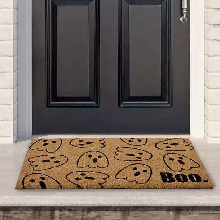 Doormats-Kirklands Home Floating Ghosts Boo Coir Doormat