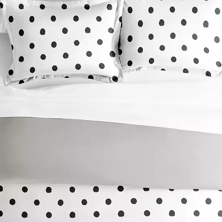 Duvets-Kirklands Home White Dotted Reversible 2-pc. Twin Duvet Cover Set