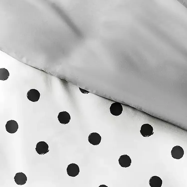 Duvets-Kirklands Home White Dotted Reversible 2-pc. Twin Duvet Cover Set