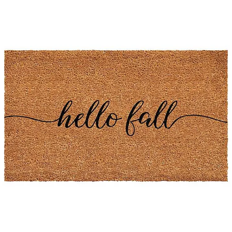 Doormats-Kirklands Home Cursive Hello Fall Coir Doormat, 24x48