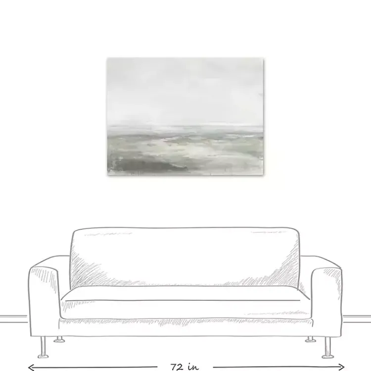 Canvas Art-Kirklands Home Abstract Seascape Canvas Art Print Gray