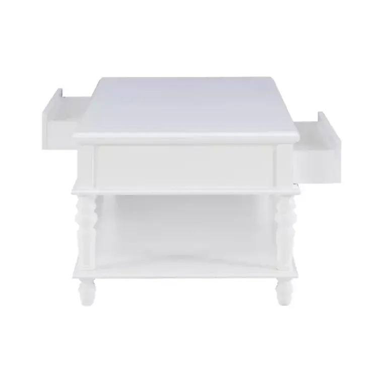 Coffee Tables-Kirklands Home McGhie 2-Drawer Coffee Table White