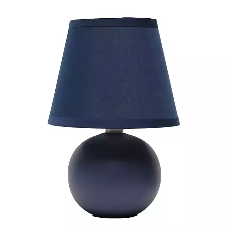 Table Lamps-Kirklands Home Petite Orb Ceramic Table Lamp Blue
