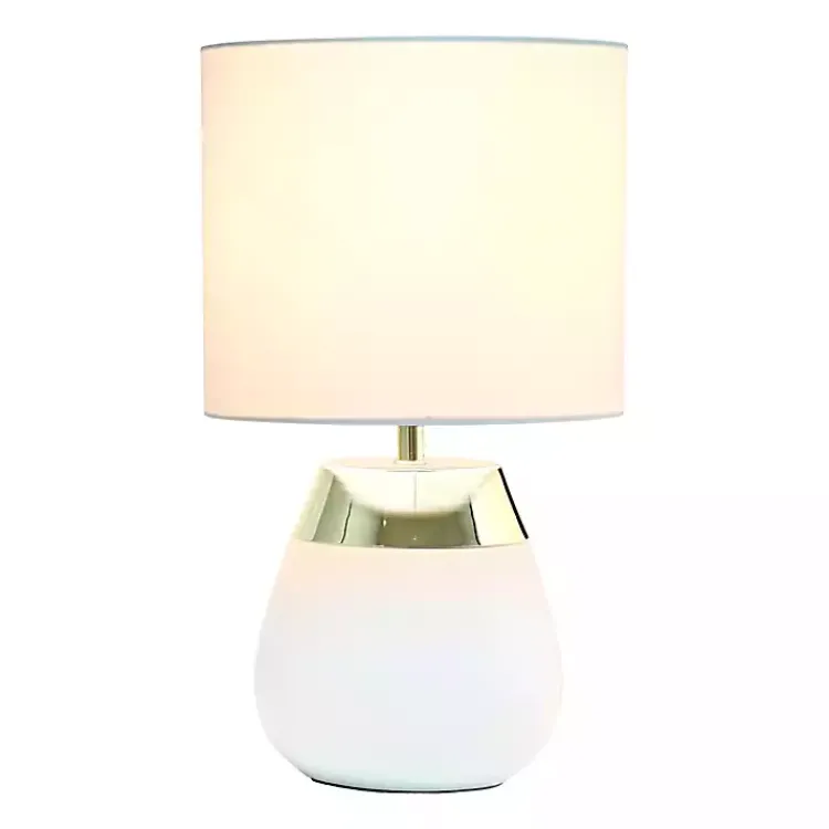 Table Lamps-Kirklands Home and Metallic Gold 4-Touch Table Lamp White