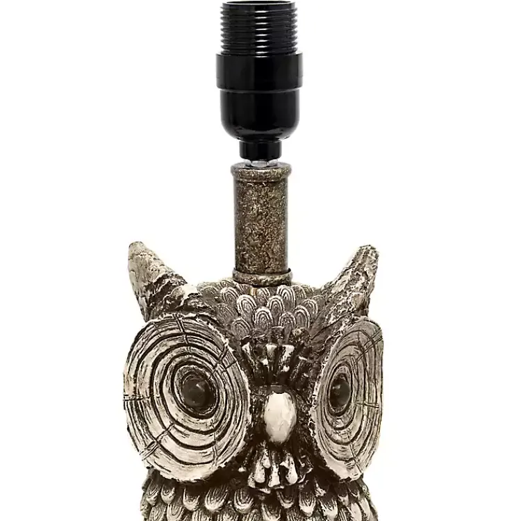 Table Lamps-Kirklands Home Brown Owl and Shade Table Lamp Green