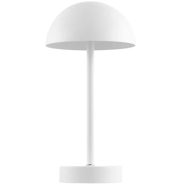 Table Lamps-Kirklands Home Metal Rechargeable Table Lamp White