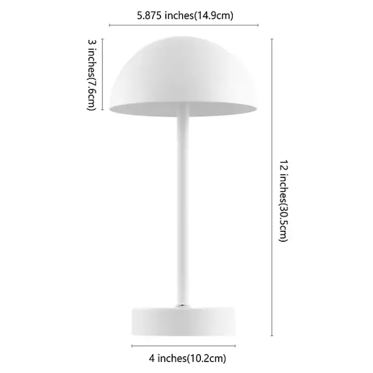 Table Lamps-Kirklands Home Metal Rechargeable Table Lamp White