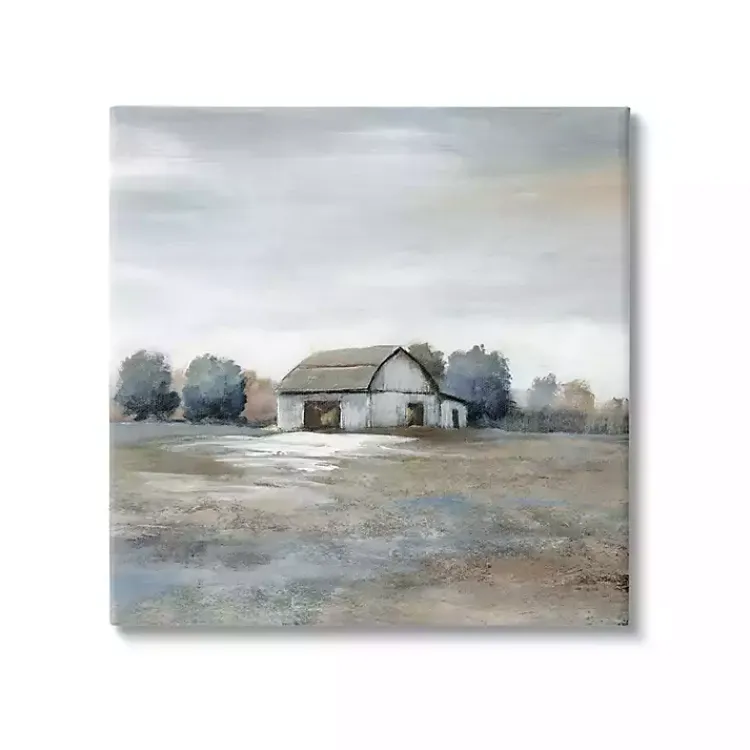 Canvas Art-Kirklands Home Countryside Barn Canvas Art Print, 36x36 in. Gray