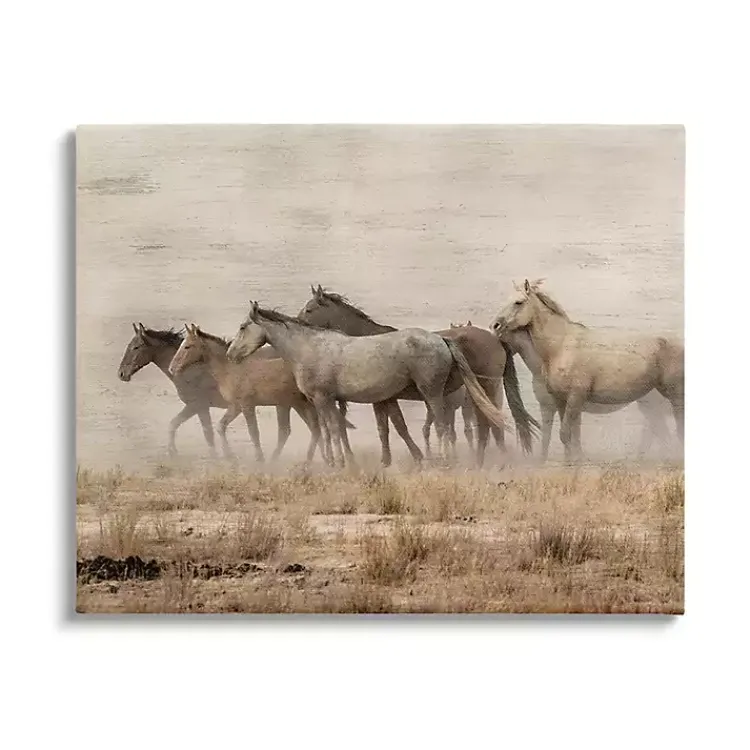 Canvas Art-Kirklands Home Galloping Horse Herd Canvas Art Print, 48x36 in.
