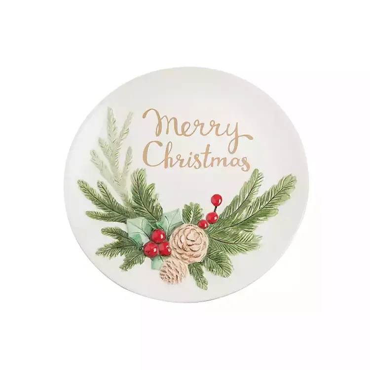 Serving & Entertaining-Kirklands Home Merry Christmas Round Serving Platter