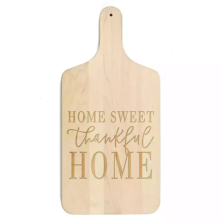Serving & Entertaining-Kirklands Home Maple Wood Home Sweet Thankful Home Cutting Board Tan