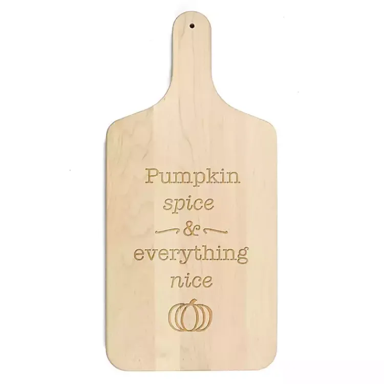 Serving & Entertaining-Kirklands Home Maple Pumpkin Spice Everything Nice Cutting Board Tan