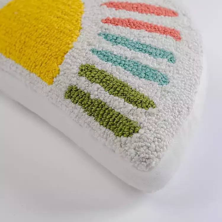 Outdoor Cushions & Pillows-Kirklands Home Colorful Half-Sun Shaped Outdoor Pillow