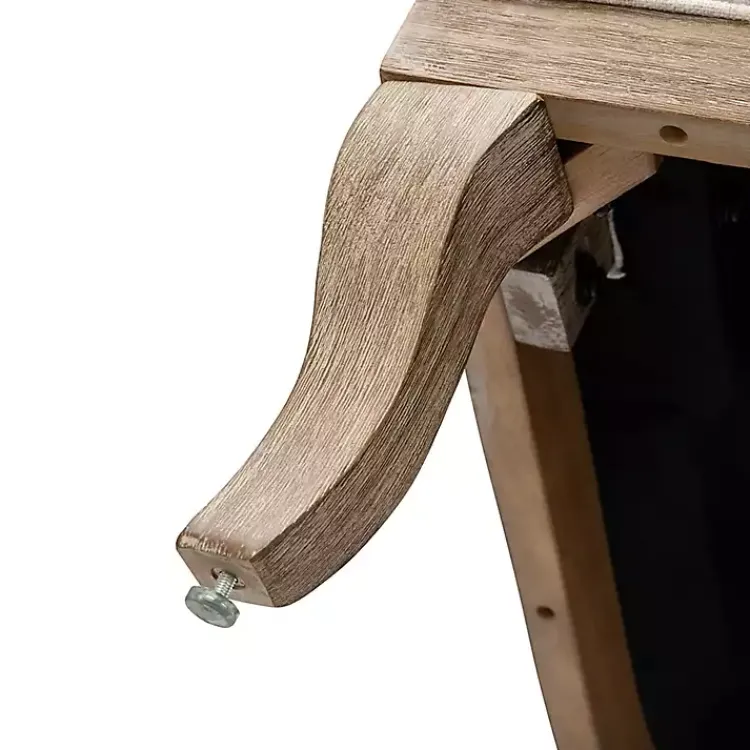 Accent Chairs-Kirklands Home Farmhouse Gray & Brown Striped Armchairs, Set of 2