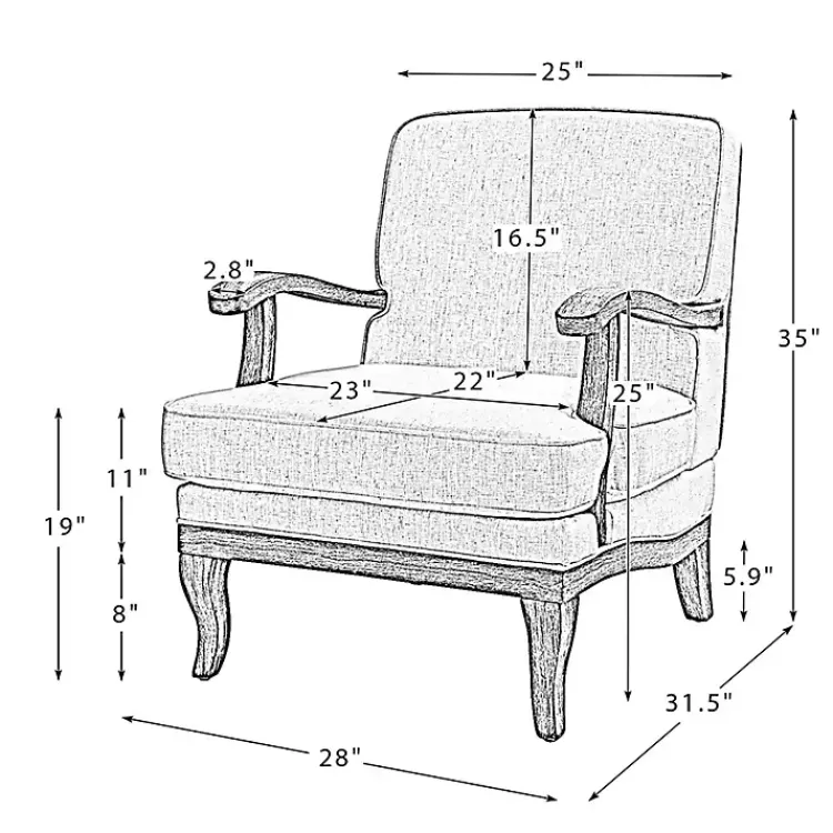 Accent Chairs-Kirklands Home Farmhouse Gray & Brown Striped Armchairs, Set of 2