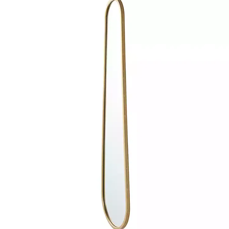 Decorative Mirrors-Kirklands Home Gold Abstract Oblong Wall Mirror