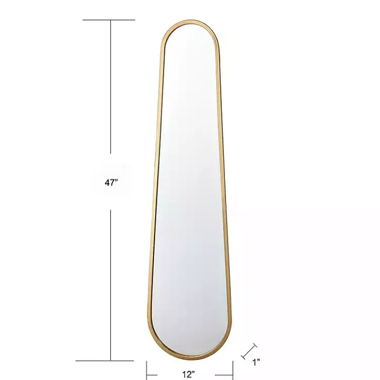 Decorative Mirrors-Kirklands Home Gold Abstract Oblong Wall Mirror